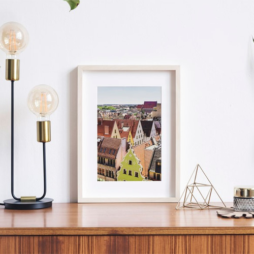 ポーランドの街並み / アートポスター カラー インテリア 縦長