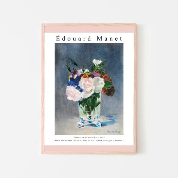 マネ "Flowers in a crystal vase" / アートポスター 絵画 Edouard Manet 1枚目の画像