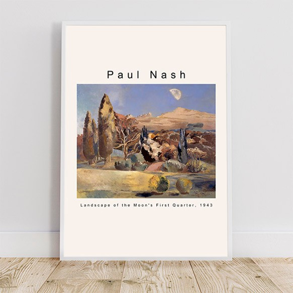 Paul Nash "Landscape of the Moon's First Quarter" / アートポスター 2枚目の画像