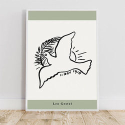 Leo Gestel "Peace Dove" / アートポスター レオ・ゲステル 鳩 ハト 平和 4枚目の画像