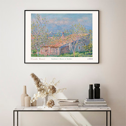 クロード・モネ "Gardener's House at Antibes" / アートポスター 風景画 パステルカラー 3枚目の画像