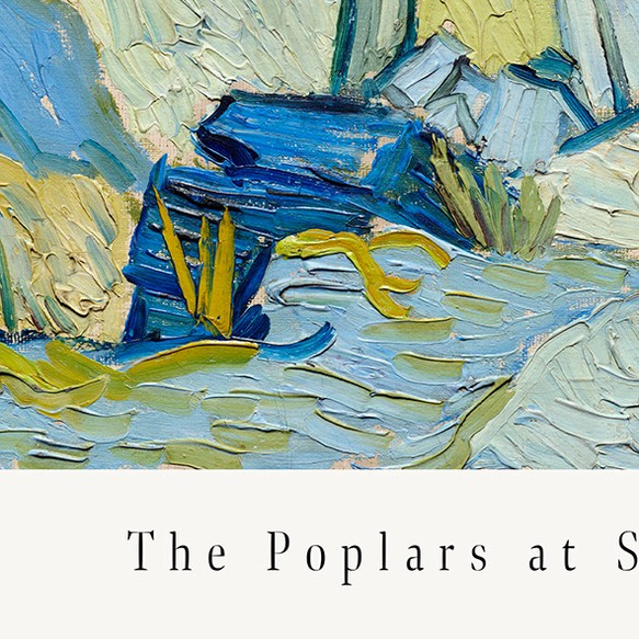 ゴッホ "The Poplars at Saint-Rémy" / アートポスター 絵画 風景画 ブルー系 2L～ 6枚目の画像