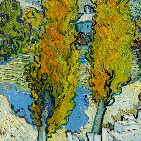 ゴッホ "The Poplars at Saint-Rémy" / アートポスター 絵画 風景画 ブルー系 2L～ 7枚目の画像
