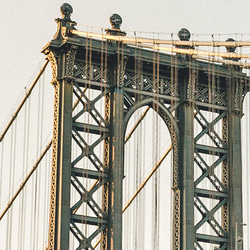 マンハッタン橋 / アートポスター インテリア 2L〜 アート写真 粒子 横長 アメリカ 建築物 マンハッタンブリッジ 3枚目の画像