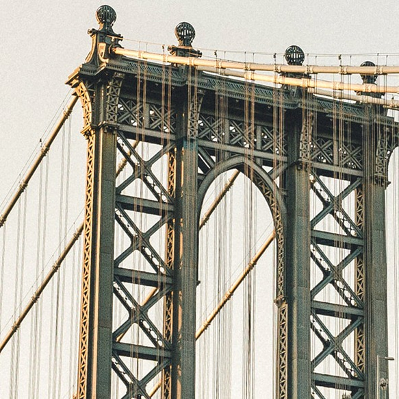マンハッタン橋 / アートポスター インテリア 2L〜 アート写真 粒子 横長 アメリカ 建築物 マンハッタンブリッジ 3枚目の画像