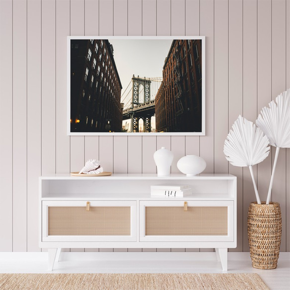 マンハッタン橋 / アートポスター インテリア 2L〜 アート写真 粒子 横長 アメリカ 建築物 マンハッタンブリッジ 6枚目の画像