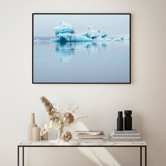 氷山 / アートポスター インテリア 2L〜 アート写真 横長 海 アイスバーグ クリスマスギフト 2枚目の画像