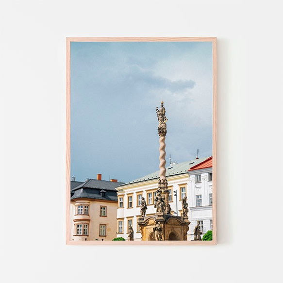 マリアンの円柱 / チェコ・プラハの景色 ヨーロッパ ポスター 写真 オールドタウン 縦長 5枚目の画像
