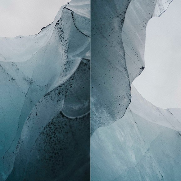 ブルーアイス / アイスランド 氷 ヨーロッパ ポスター 写真 青 自然 縦長 3枚目の画像