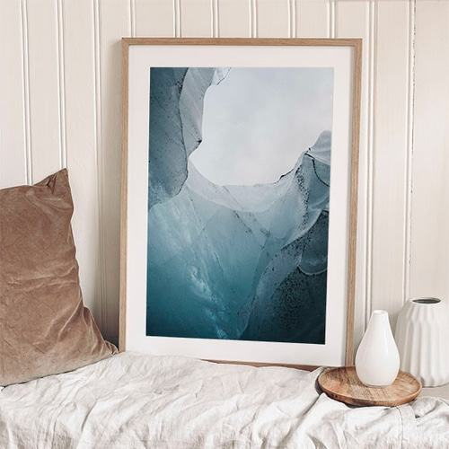 ブルーアイス / アイスランド 氷 ヨーロッパ ポスター 写真 青 自然