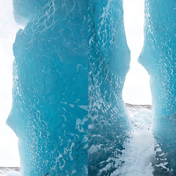 ヴァトナヨークトル氷河 / アイスランド 氷の洞窟 入口 ヨーロッパ ポスター 写真 青 自然 縦長 3枚目の画像