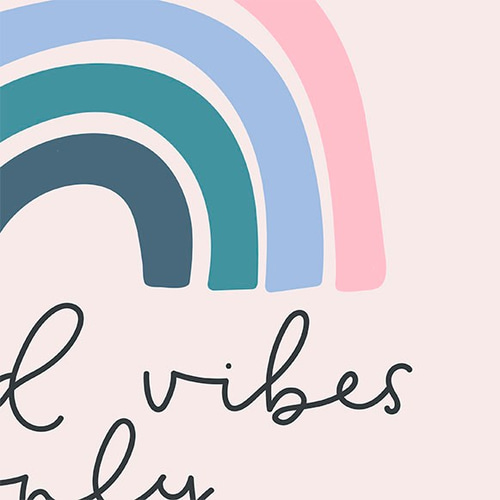 虹 good vibes only / ポスター 写真 クリエイティブ イラスト アート