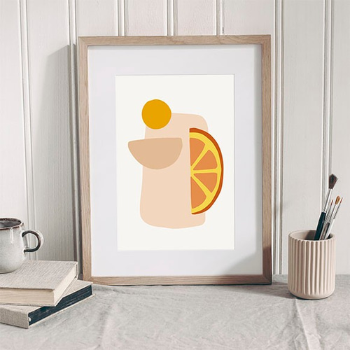 2枚セット フルーツ / アートポスター 写真 ミニマル 形