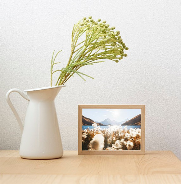 バッハアルプ湖 / アートポスター 風景写真 景色 山 自然 スイス アルプス山脈 アートプリント 横長 植物 5枚目の画像