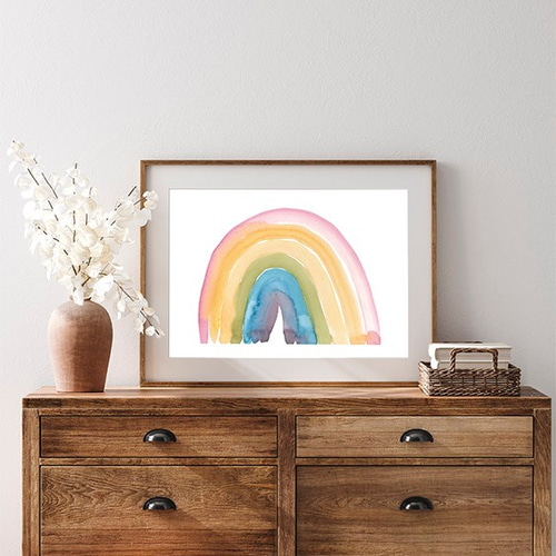 虹 / ポスター 写真 クリエイティブ 水彩画 イラスト rainbow
