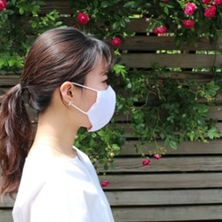 ピンクM★化粧汚れが目立たない夏マスク ★Ｗガーゼ＆ノーズワイヤー使用 2枚目の画像