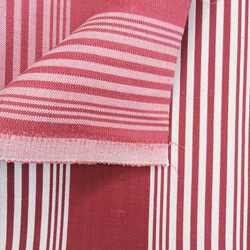 1m単位　綿麻ストライプ【REGATTA STRIPE col.552 RED 】ストライプ　希望ｍ対応生地★ 2枚目の画像