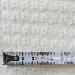 【刺繍生地】　インド綿　【刺繍　WHITE】SBA-015　 96ｃm巾×50㎝　カット生地 2枚目の画像