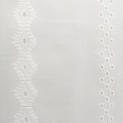◆SALE◆【刺繍生地】　インド綿100％【刺繍　WHITE】15E-006  110cm巾×50㎝　カット生地 2枚目の画像