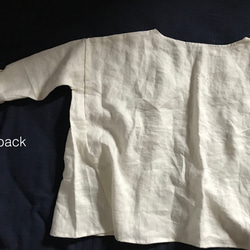 linen テントラインプルオーバー　ブラウス　白　入学式 2枚目の画像