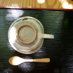 京焼・清水焼　スープカップ（椿） 4枚目の画像