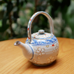 骨董２ 清水焼 陶器製急須 花模様欠け あります 1_51fedc778def00773c3131816478