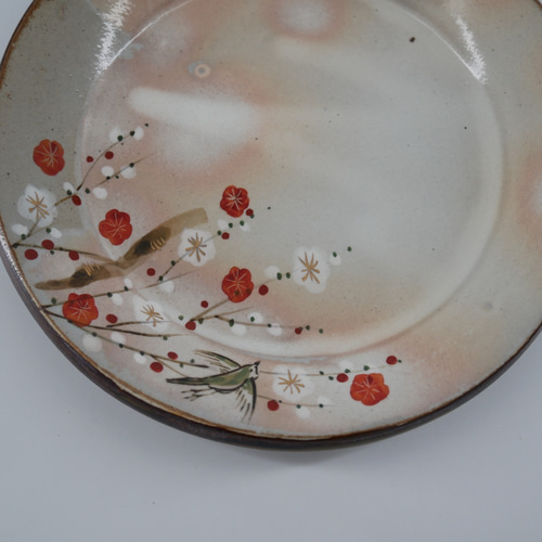 京焼・清水焼 色絵 コーヒー碗皿 梅とウグイス図 ティーカップ Shun