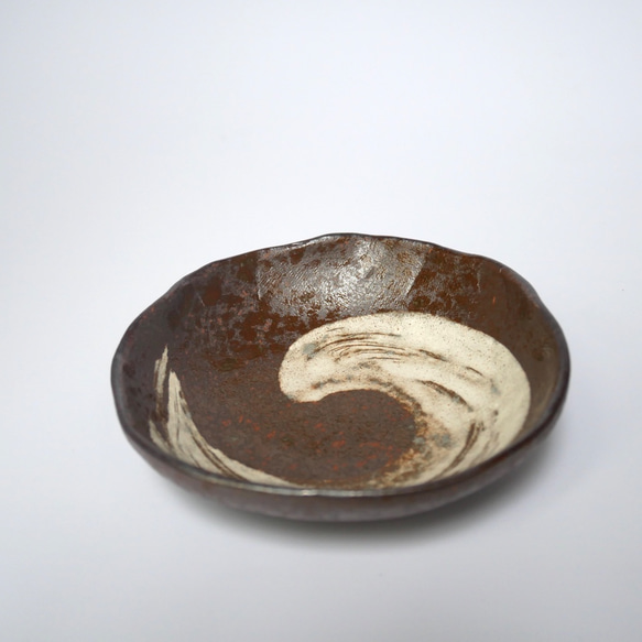 京焼・清水焼　刷毛目　瓢箪型　小皿 2枚目の画像