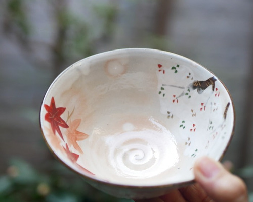 京焼・清水焼 色絵 編笠鉢 （桜・紅葉） お椀・ボウル・鉢 Shun 通販