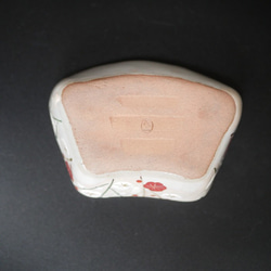 京焼・清水焼  小鉢　（紅白梅・扇形） 6枚目の画像