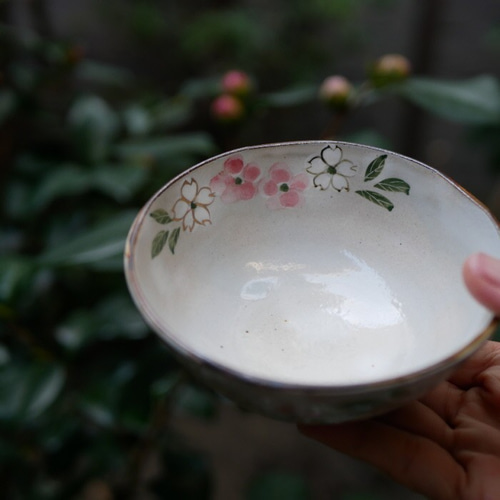 Amazon | 京焼 清水焼 抹茶碗 仁清花桜 にんせいはなさくら