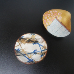 清水焼　乾山写　皿セット 京焼・清水焼 乾山写し 絵替わり 豆皿（八重葎） 薬味皿・豆皿
