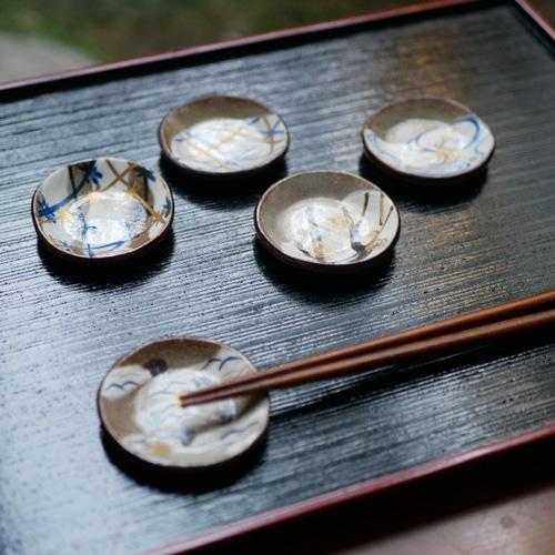 京焼・清水焼 乾山写し 絵替わり 豆皿（槍梅） 薬味皿・豆皿