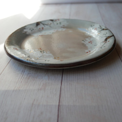 Kyo ware/Kiyomizu ware 釉上畫 5 英寸盤子（櫻花/吉野山） 第4張的照片