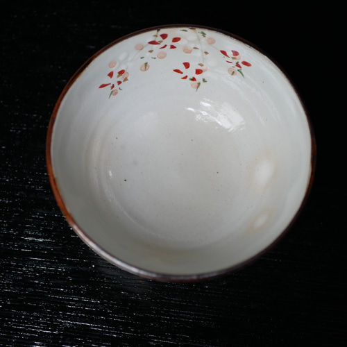 京焼・清水焼 色絵 ご飯茶碗 （枝垂れ桜） 茶碗・めし碗 Shun