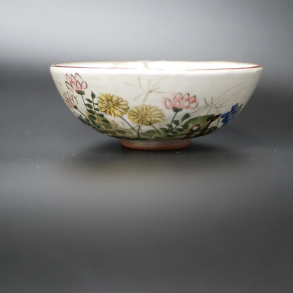 京焼・清水焼 ご飯茶碗（春草・蕨も） 4枚目の画像