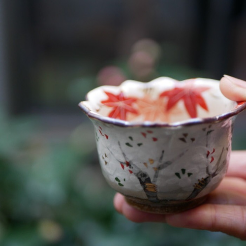 京焼・清水焼 乾山写し 色絵 付出し（雲錦） お椀・ボウル・鉢 Shun