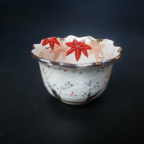 京焼乾山写雲錦平向付10客　　新品未使用 京焼・清水焼 乾山写し 色絵 付出し（雲錦） お椀・ボウル・鉢