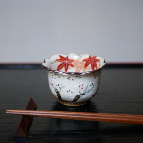 京焼・清水焼 乾山写し 色絵 付出し（雲錦） お椀・ボウル・鉢 Shun