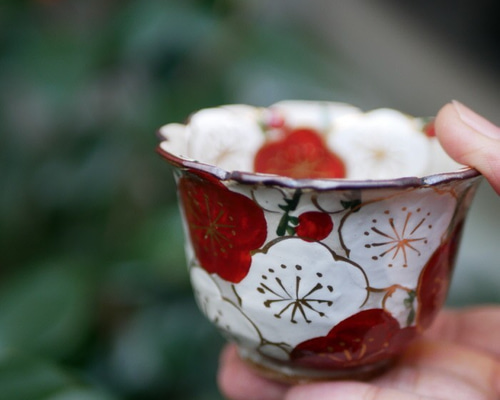 京焼 乾山写し透かし鉢 あやめ 逸品 - メルカリ
