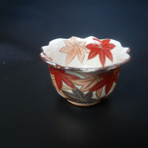 京焼・清水焼 乾山写し 色絵 付出し・小鉢（紅葉） お椀・ボウル