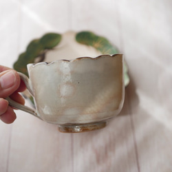 京焼・清水焼　色絵　コーヒー碗皿　松の図 4枚目の画像