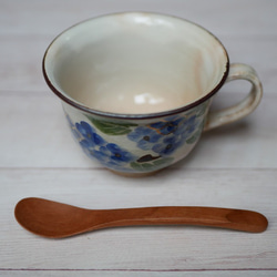 京焼・清水焼 　色絵　コーヒーカップ（紫陽花） 8枚目の画像