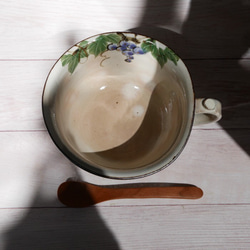京焼・清水焼　スープカップ（葡萄） 2枚目の画像