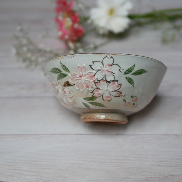 京燒/清水燒飯碗 Sakura/Itchin/Kinsai 尺寸：中號 第8張的照片
