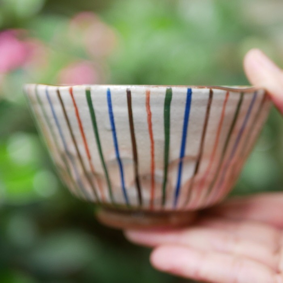 京焼・清水焼　ご飯茶碗　十草（または麦わら手）サイズが選べます 2枚目の画像