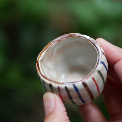 京焼・清水焼 つぼ型ミニ小付け 絵柄 十草(または麦わら手 京焼・清水焼 つぼ型ミニ小付け 絵柄 十草(または麦わら手