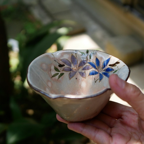 京焼・清水焼 色絵 輪花小鉢（鉄線） お椀・ボウル・鉢 Shun 通販