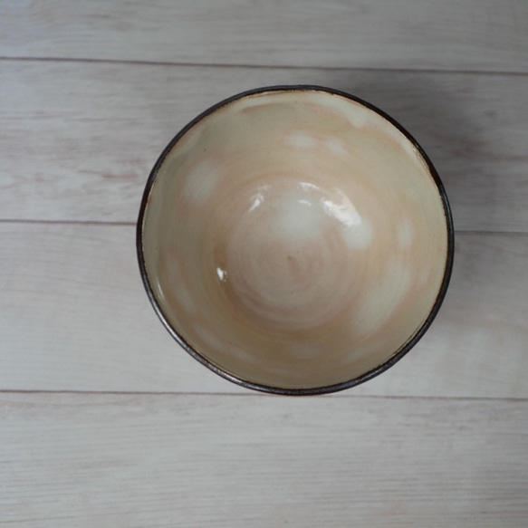 京焼・清水焼　色絵　ご飯茶碗（市松模様） 3枚目の画像