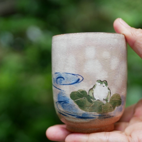 京焼・清水焼 色絵 湯のみ (細長）（蛙） 湯呑み Shun 通販 12046624